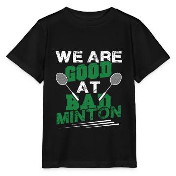 badminton badminton badminton - Stanley/Stella MINI CREATOR Kids’ T-Shirt - black - Front - Mikhail (115cm)
