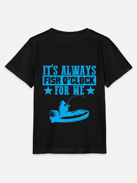 fish o clock fischen - Stanley/Stella Kinder T-Shirt MINI CREATOR  - Schwarz