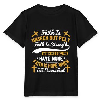 Chrétien chrétien croyant - T-shirt bio MINI CREATOR Stanley/Stella Enfant - noir - Devant - Mikhail (115cm)