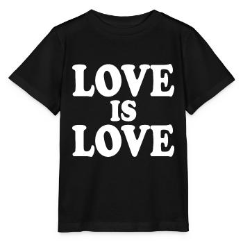 Love is love - T-shirt bio MINI CREATOR Stanley/Stella Enfant - noir - Devant - Mikhail (115cm)