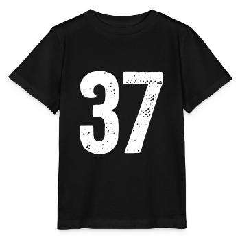 37 Numéros Blanc - T-shirt bio MINI CREATOR Stanley/Stella Enfant - noir - Devant - Mikhail (115cm)