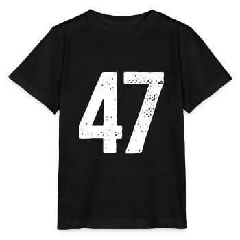 47 Numéros Blanc - T-shirt bio MINI CREATOR Stanley/Stella Enfant - noir - Devant - Mikhail (115cm)