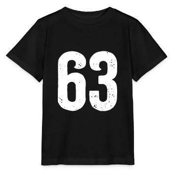 63 Zahlen Weiß - Stanley/Stella Kinder T-Shirt MINI CREATOR  - Schwarz - Vorne - Mikhail (115cm)