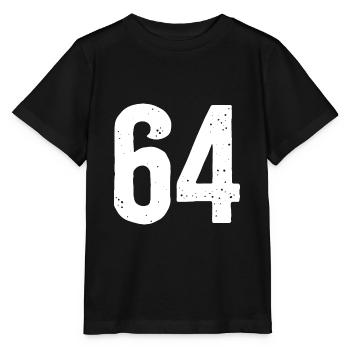 64 Zahlen Weiß - Stanley/Stella Kinder T-Shirt MINI CREATOR  - Schwarz - Vorne - Mikhail (115cm)