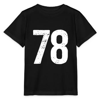 78 Zahlen Weiß - Stanley/Stella Kinder T-Shirt MINI CREATOR  - Schwarz - Vorne - Mikhail (115cm)