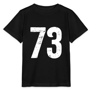 73 Zahlen Weiß - Stanley/Stella Kinder T-Shirt MINI CREATOR  - Schwarz - Vorne - Mikhail (115cm)