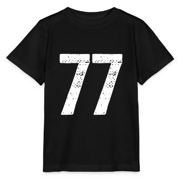 77 Numéros Blanc - T-shirt bio MINI CREATOR Stanley/Stella Enfant - noir - Devant - Mikhail (115cm)