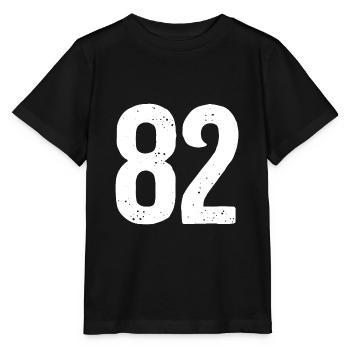 82 Zahlen Weiß - Stanley/Stella Kinder T-Shirt MINI CREATOR  - Schwarz - Vorne - Mikhail (115cm)