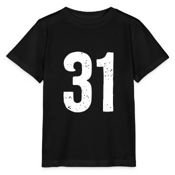 31 Numéros Blanc - T-shirt bio MINI CREATOR Stanley/Stella Enfant - noir - Devant - Mikhail (115cm)