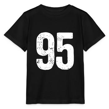 95 Zahlen Weiß - Stanley/Stella Kinder T-Shirt MINI CREATOR  - Schwarz - Vorne - Mikhail (115cm)