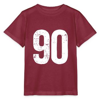 90 numéros blancs - T-shirt bio MINI CREATOR Stanley/Stella Enfant - bordeaux - Devant - Kain (125cm)