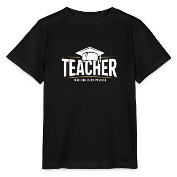Teacher Teacher Pupil School Profession - Stanley/Stella MINI CREATOR Kids’ T-Shirt - black - Front - Mikhail (115cm)