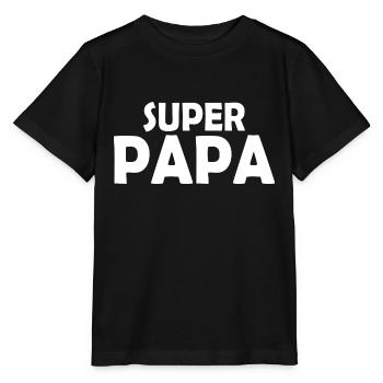 Super papa - Stanley/Stella Kinder T-Shirt MINI CREATOR  - Schwarz - Vorne - Mikhail (115cm)