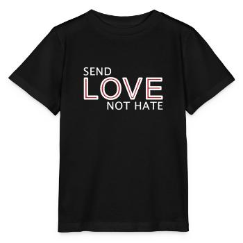 Envoyez une déclaration d’amour pas de haine - T-shirt bio MINI CREATOR Stanley/Stella Enfant - noir - Devant - Mikhail (115cm)