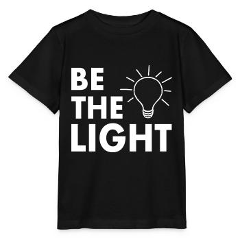 Be the light - Stanley/Stella MINI CREATOR Kids’ T-Shirt - black - Front - Mikhail (115cm)