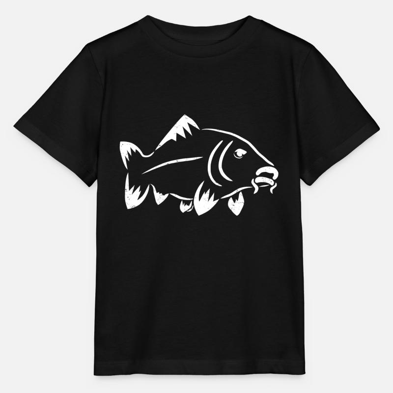 Logo poisson - carpe - T-shirt bio MINI CREATOR Stanley/Stella Enfant - noir