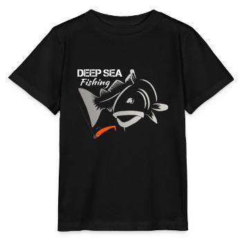 Cod fishing - sea fishing - Stanley/Stella MINI CREATOR Kids’ T-Shirt - black - Front - Mikhail (115cm)