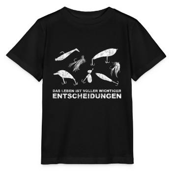 Angelköder - Raubfische Angeln - Stanley/Stella Kinder T-Shirt MINI CREATOR  - Schwarz - Vorne - Mikhail (115cm)