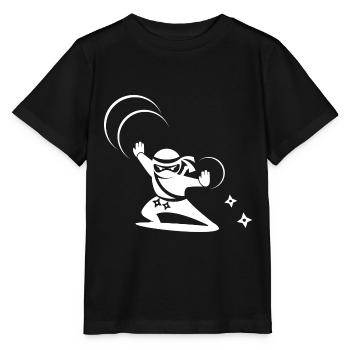 Ninja Stars Samurai Schoolchild Back to School - Stanley/Stella MINI CREATOR Kids’ T-Shirt - black - Front - Mikhail (115cm)