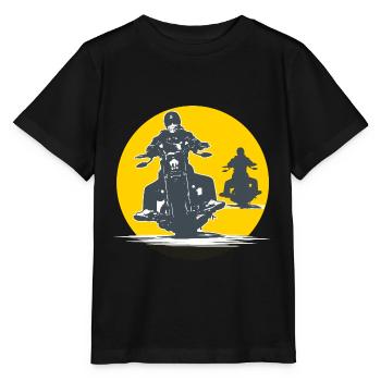 biker bike bike bike vintage papa papy biker - Stanley/Stella Kinder T-Shirt MINI CREATOR  - Schwarz - Vorne - Mikhail (115cm)