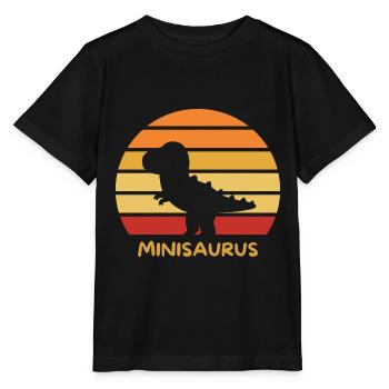 Minisaurus Dinosaurier - Stanley/Stella Kinder T-Shirt MINI CREATOR  - Schwarz - Vorne - Mikhail (115cm)
