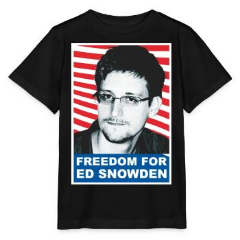 FREEDOM FOR EDWARD SNOWDEN ED 02 - Stanley/Stella MINI CREATOR Kids’ T-Shirt - black - Front - Mikhail (115cm)
