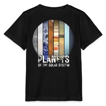 Planètes du système solaire - T-shirt bio MINI CREATOR Stanley/Stella Enfant - noir - Devant - Mikhail (115cm)