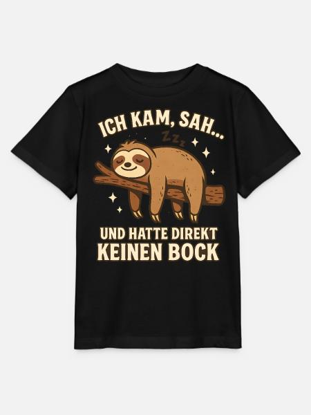 Faultier Geschenk Sloth Büro Arbeitskollege - Stanley/Stella Kinder T-Shirt MINI CREATOR - Schwarz