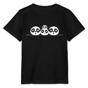 Panda children panda bear - Stanley/Stella MINI CREATOR Kids’ T-Shirt - black - Front - Mikhail (115cm)