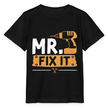 Mr Fix It - DIY - Stanley/Stella MINI CREATOR Kids’ T-Shirt - black - Front - Mikhail (115cm)