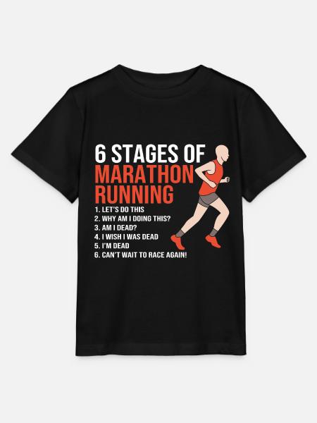 Marathon Halbmarathon Marathonläufer - Stanley/Stella Kinder T-Shirt MINI CREATOR  - Schwarz