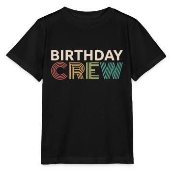 Birthday Crew Matching Group Birthday Party Outfit - Stanley/Stella MINI CREATOR Kids’ T-Shirt - black - Front - Mikhail (115cm)