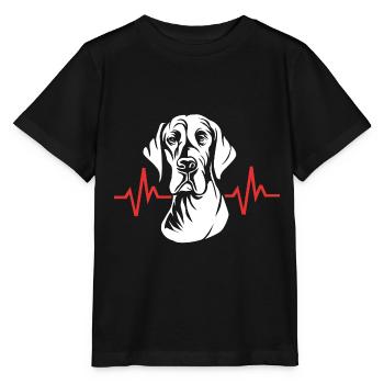 Great Dane heartbeat - Stanley/Stella MINI CREATOR Kids’ T-Shirt - black - Front - Mikhail (115cm)