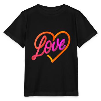 Love Love love love design coeur - T-shirt bio MINI CREATOR Stanley/Stella Enfant - noir - Devant - Mikhail (115cm)