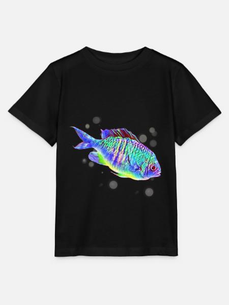 Fisch - Stanley/Stella Kinder T-Shirt MINI CREATOR - Schwarz