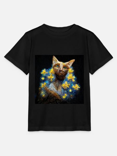 Katze - Engel - Transformation - Stanley/Stella Kinder T-Shirt MINI CREATOR  - Schwarz