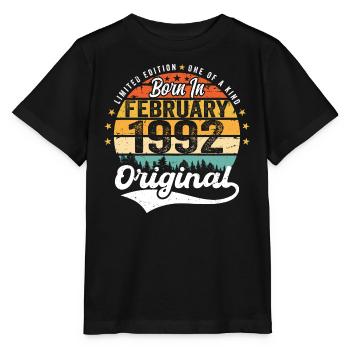 Né en février 1992 - cadeau d'anniversaire - T-shirt bio MINI CREATOR Stanley/Stella Enfant - noir - Devant - Mikhail (115cm)