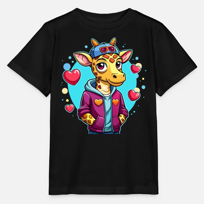 Parade de girafe : girafe cool - T-shirt bio MINI CREATOR Stanley/Stella Enfant - noir