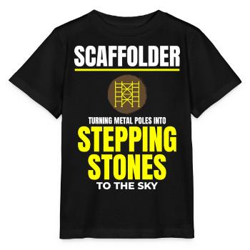 Scaffolder Scaffold Builder Scaffolding Platform - Stanley/Stella MINI CREATOR Kids’ T-Shirt - black - Front - Mikhail (115cm)