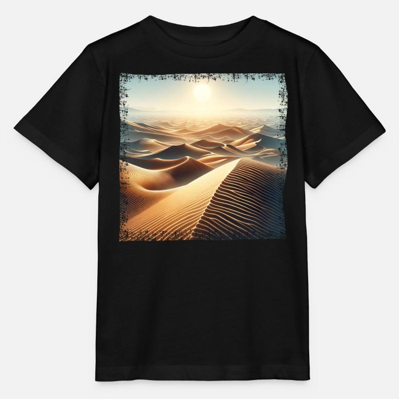 Coucher de soleil dans le désert du Sahara - T-shirt bio MINI CREATOR Stanley/Stella Enfant - noir