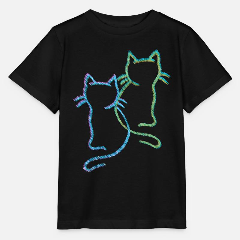 Katzen Katze Kätzchen - Stanley/Stella Kinder T-Shirt MINI CREATOR  - Schwarz