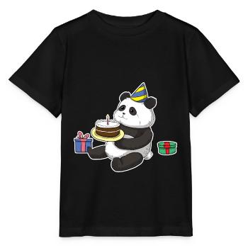 Panda Birthday Bday Geburtstag - Stanley/Stella Kinder T-Shirt MINI CREATOR  - Schwarz - Vorne - Mikhail (115cm)