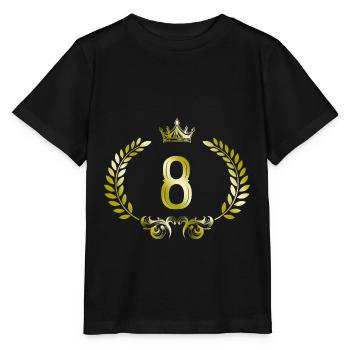 8 Couronne de chiffres - T-shirt bio MINI CREATOR Stanley/Stella Enfant - noir - Devant - Mikhail (115cm)