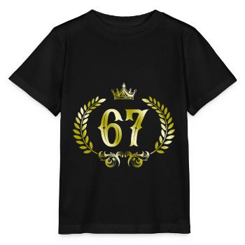 Couronne de 67 chiffres - T-shirt bio MINI CREATOR Stanley/Stella Enfant - noir - Devant - Mikhail (115cm)