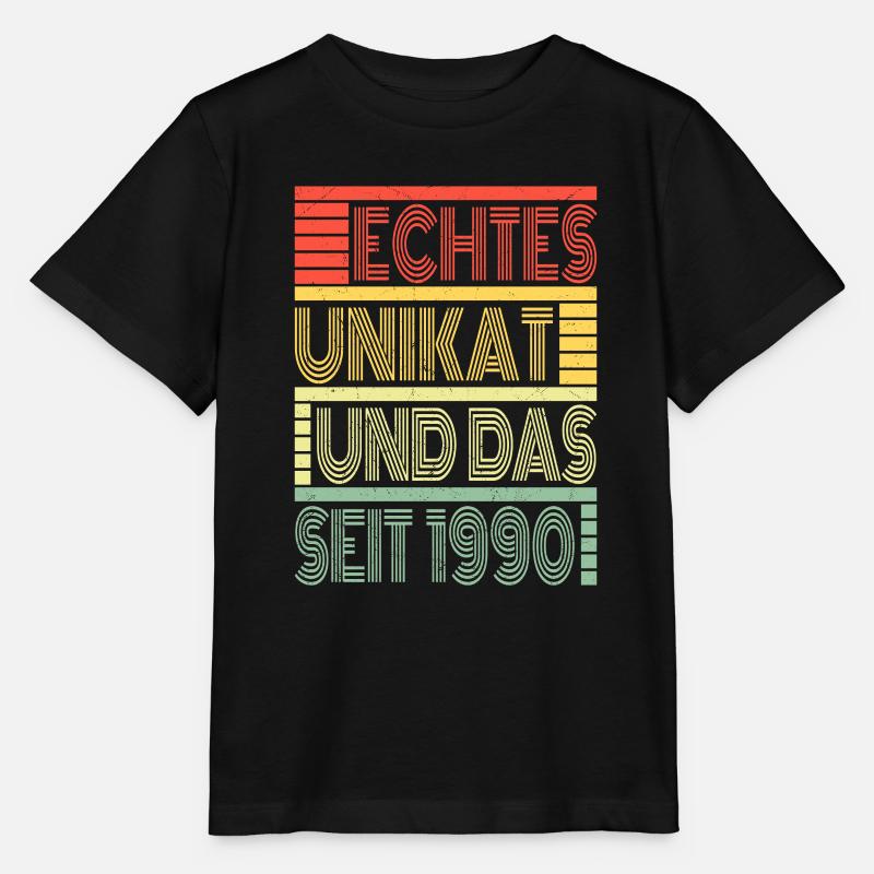 Echtes Unikat Seit 1990 Geboren 1990 Geburtstag - Stanley/Stella Kinder T-Shirt MINI CREATOR  - Schwarz
