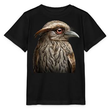 Potoo Bird Illustration - Stanley/Stella MINI CREATOR Kids’ T-Shirt - black - Front - Mikhail (115cm)