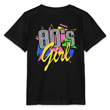 Fille des années 80 - Années 80 - Coloré + Fou - Rétro - T-shirt bio MINI CREATOR Stanley/Stella Enfant - noir - Devant - Mikhail (115cm)