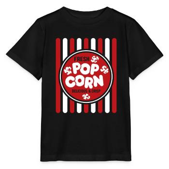 Popcorn frais - croustillant et délicieux - Cadeau - T-shirt bio MINI CREATOR Stanley/Stella Enfant - noir - Devant - Mikhail (115cm)