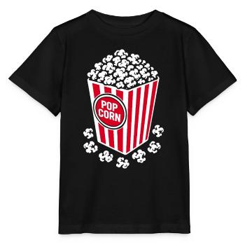 Popcorn frais - croustillant, délicieux - Cadeau - T-shirt bio MINI CREATOR Stanley/Stella Enfant - noir - Devant - Mikhail (115cm)