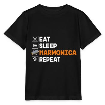 Mundharmonika Volksmusik Volksfest - Stanley/Stella Kinder T-Shirt MINI CREATOR  - Schwarz - Vorne - Mikhail (115cm)